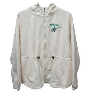 WEAR Dallas Stars Women's Full-Zip Long-Sleeves Fleece Hoodie Jacket Size Medium